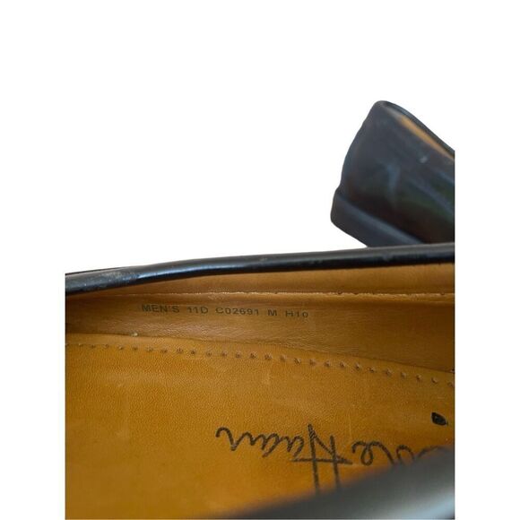 Cole Haan Womens Black Leather Tasseled Slip On Loafer Size 11D - Picture 2 of 7